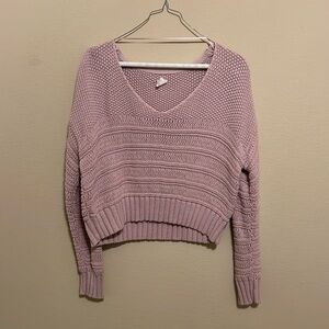 Pink cropped sweater